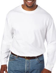 Harbor Bay by DXL Big & Tall Moisture-Wicking Long-Sleeve T-Shirt
