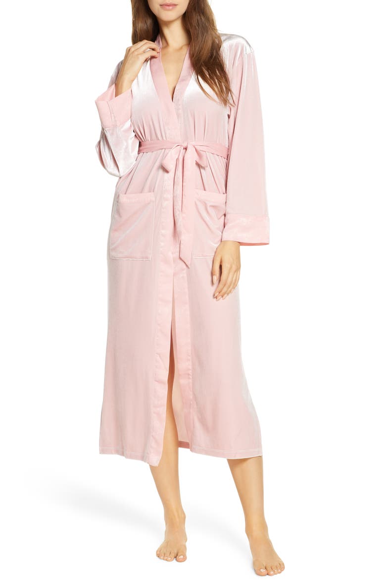 Velour Robe, Main, color, PINK BRIDE