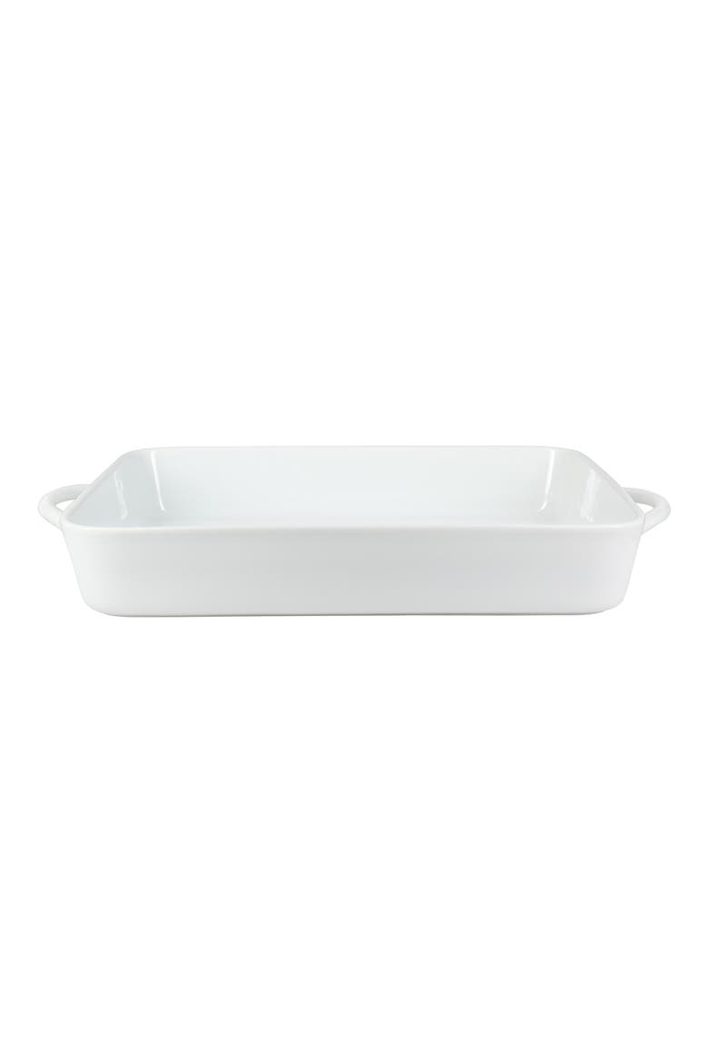 Taos Rectangular 6-Quart Baking Dish, Main, color, WHITE