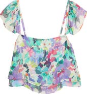 Ramy Brook Emery Floral Silk Top