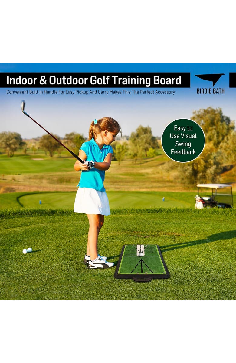 Birdie Bath Birdie Mat Pro Golf Swing Trainer, Alternate, color, Green