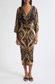 Camilla Taurus Rising Twist Detail Jersey Midi Dress