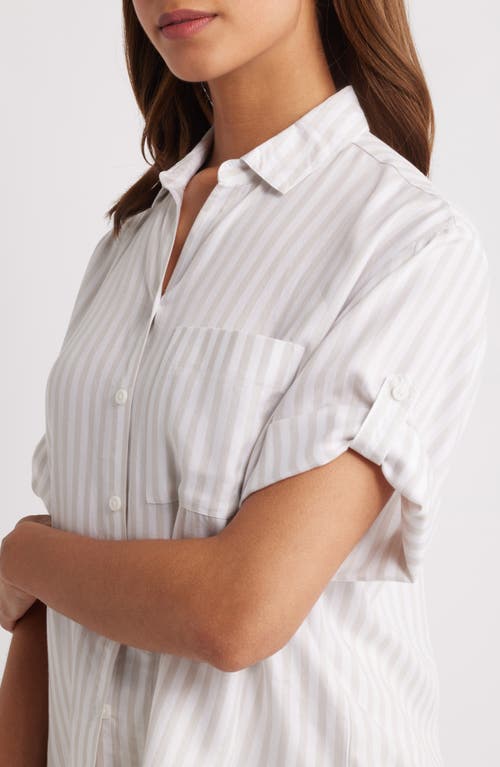 BEACHLUNCHLOUNGE BEACHLUNCHLOUNGE MURPHY STRIPE BUTTON-UP SHIRT 
