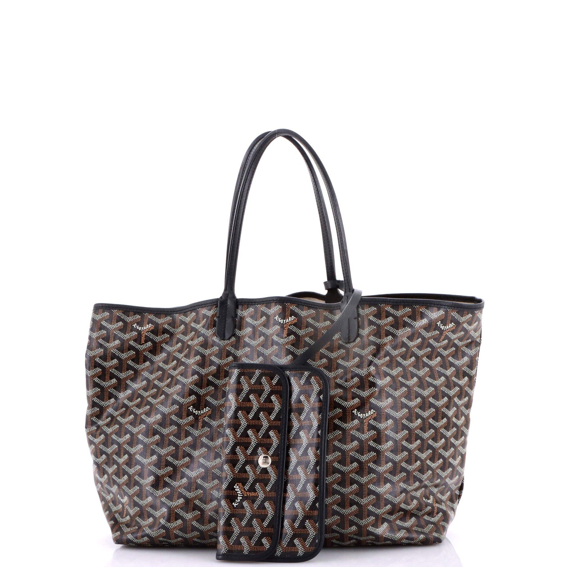 Pre-Owned Goyard Saint Louis Tote Coated Canvas PM, Alternate, color, Black