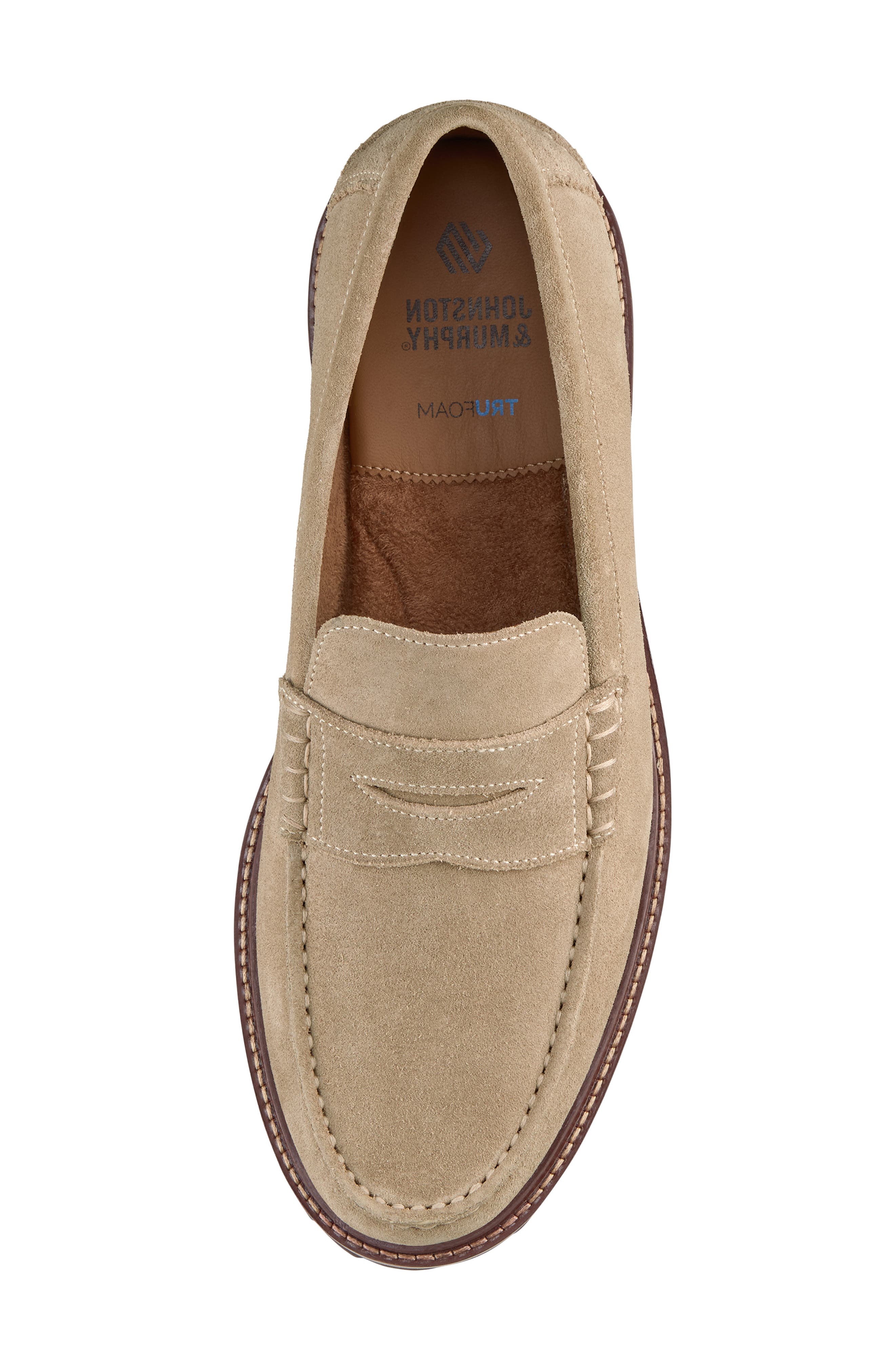 Johnston & Murphy Collier Penny Loafer, Alternate, color, Beige Suede