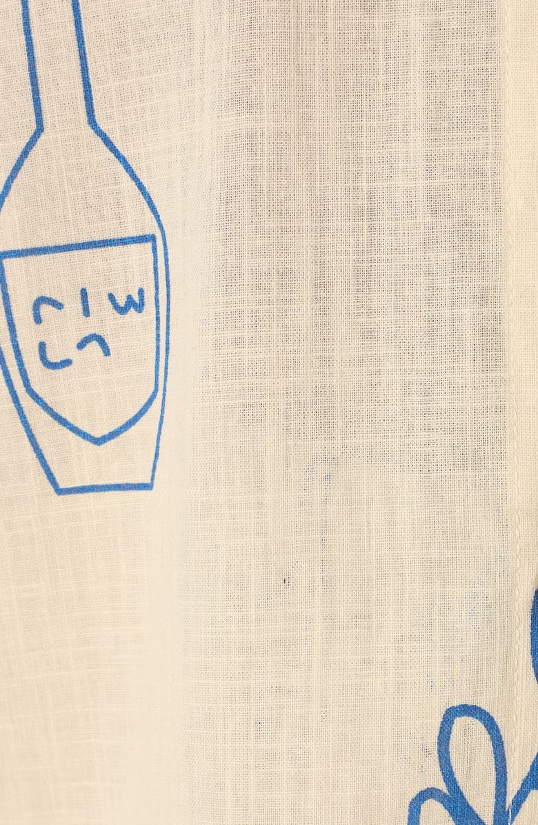 Petal & Pup Davey Mixed Print Cotton Button-Up Shirt & Shorts Set, Alternate, color, Cream Blue