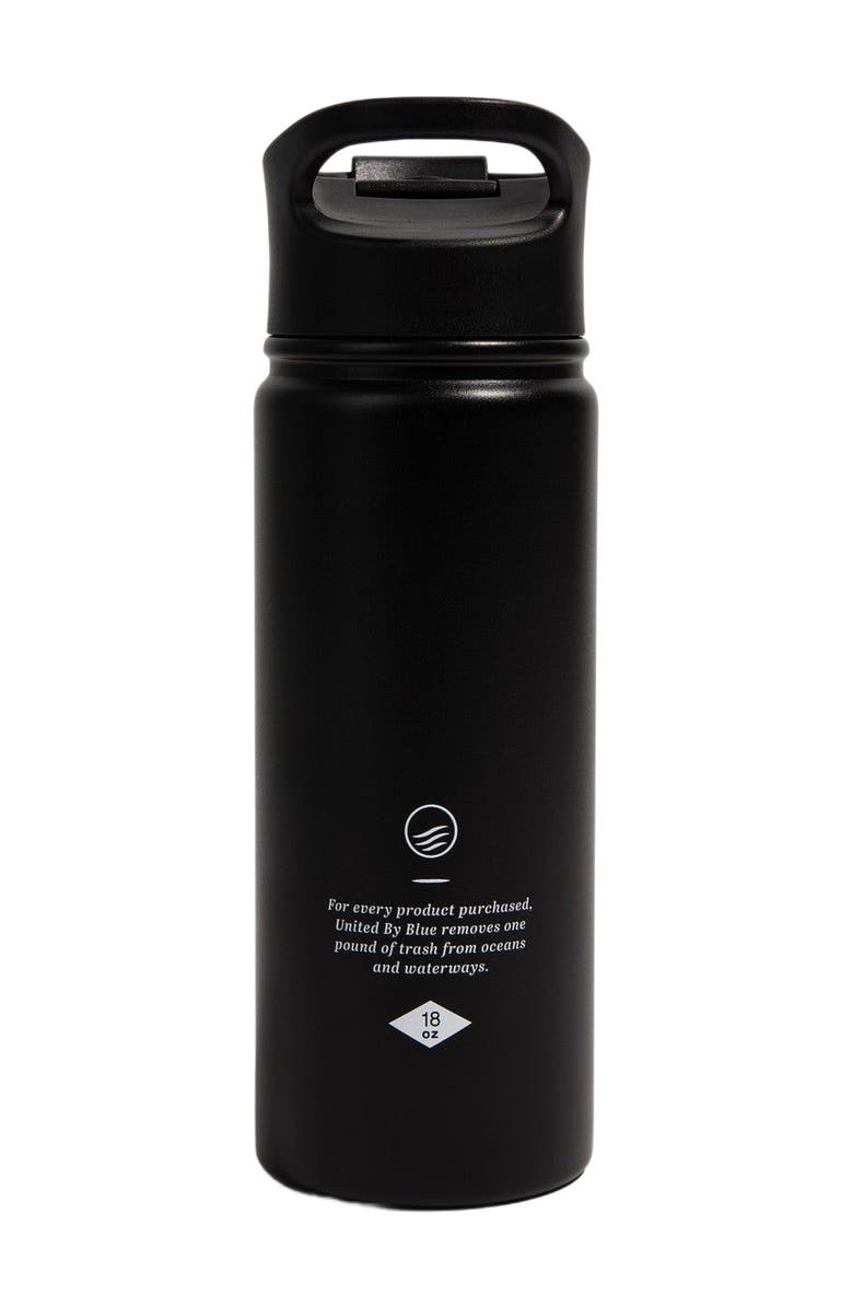 United By Blue 18 OZ Butterfly Galaxy Steel Bottle, Alternate, color, Black