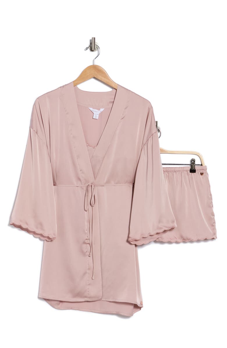 Danskin 3-Piece Short Pajamas & Robe Set, Main, color, 