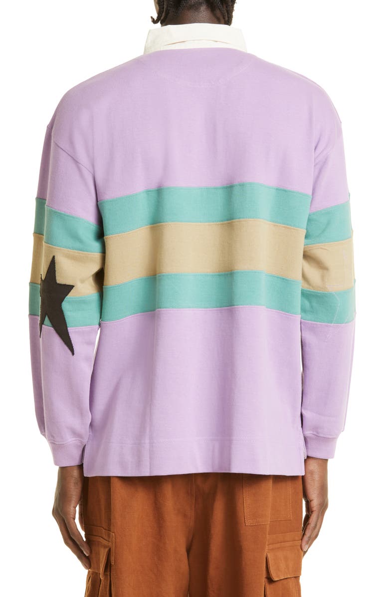 Story mfg. Climber Stripe Organic Cotton Rugby Shirt, Alternate, color, 