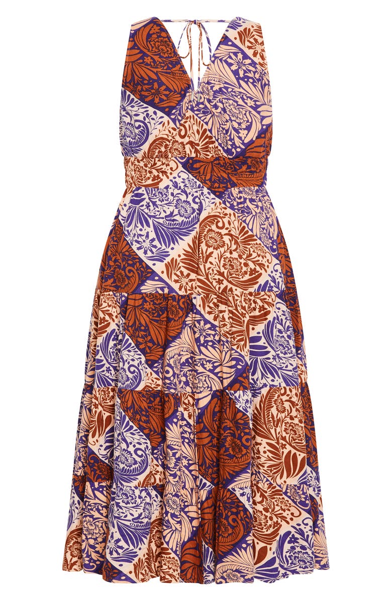 City Chic Becca Print Sleeveless Maxi Dress, Alternate, color, Print