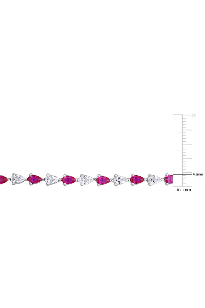 Red Cubic Zirconia & Created Sapphire Bracelet, Alternate, color, Cubic Zirconia