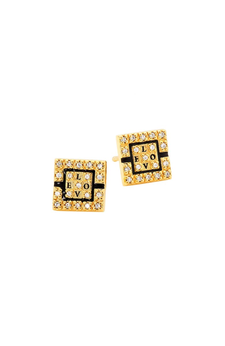 Gwen Beloti Love Letter Stud Earrings, Main, color,