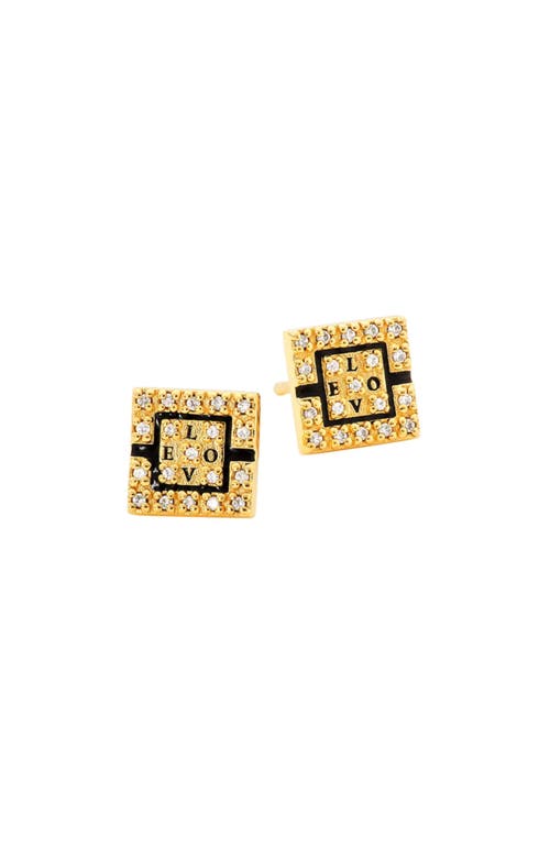 Gwen Beloti Love Letter Stud Earrings in Gold  product
