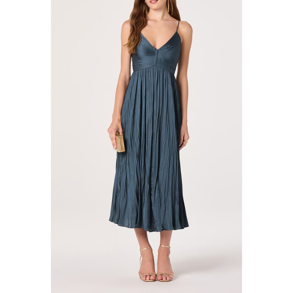 Astr The Label Maeve Midi Dress In Blue