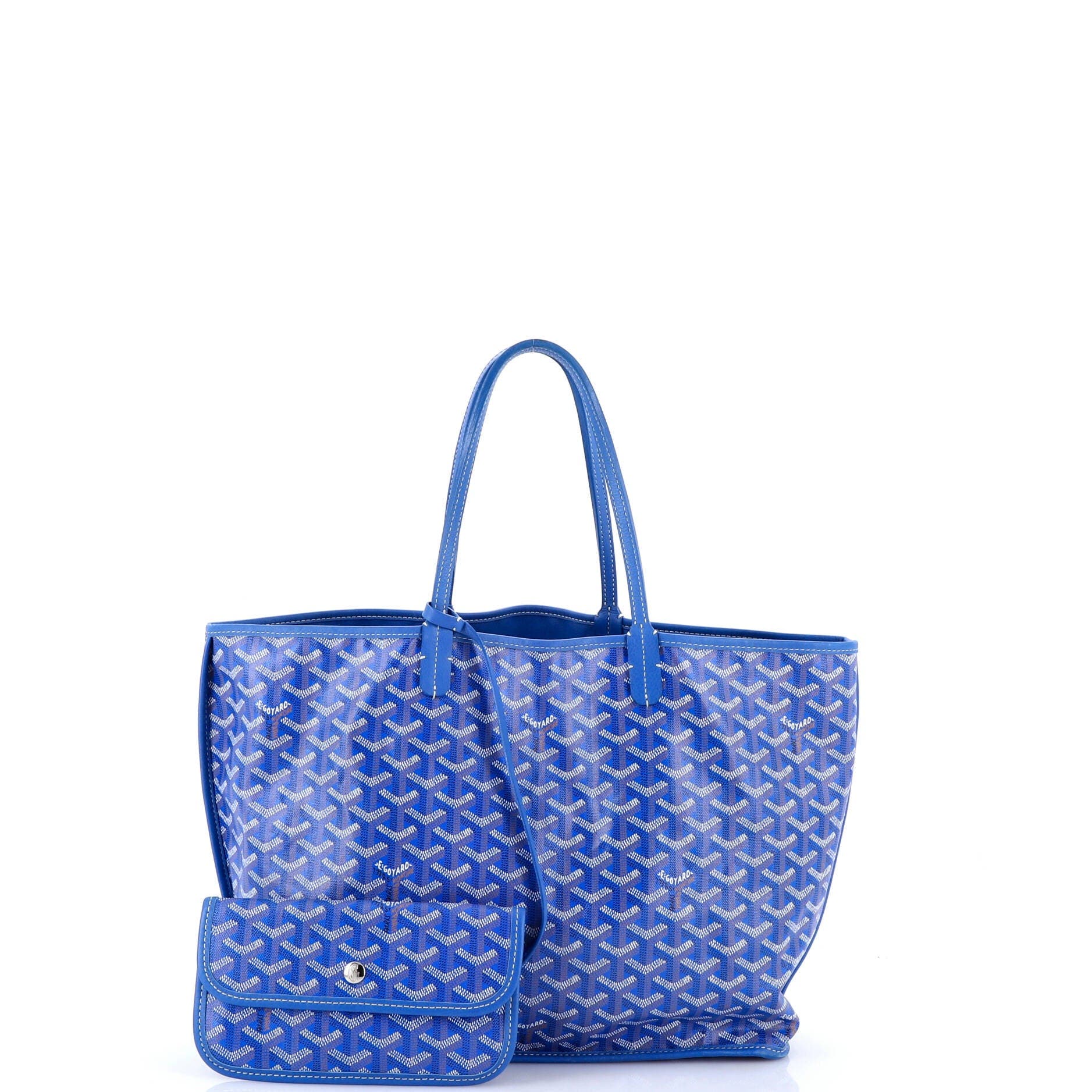Pre-Owned Goyard Anjou Reversible Tote Coated Canvas PM, Alternate, color, Blue