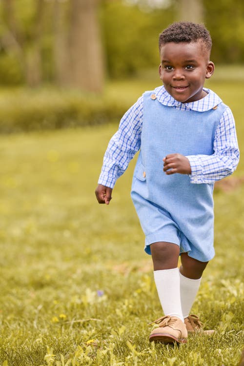 Little English Kids' Vintage Button Tab John John In Multi