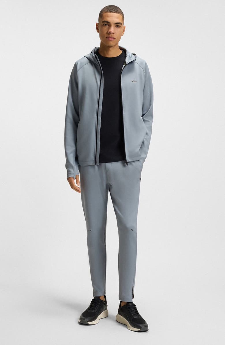 BOSS Sicon Active Full Zip Hoodie, Alternate, color, Dark Grey
