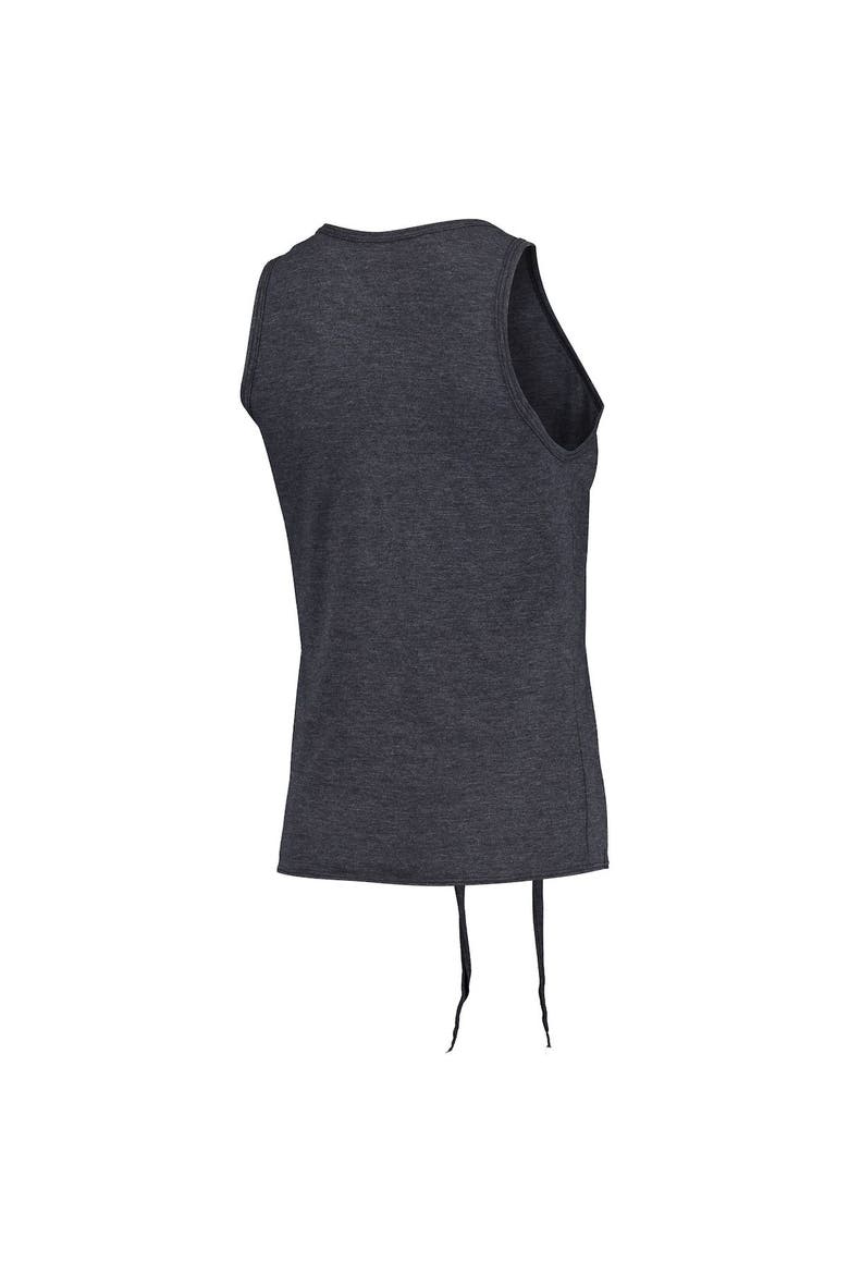 Women's Majestic Threads Navy Houston Astros Scoop Neck Racerback Side Tie Tri-Blend Tank Top, Alternate, color, Navy