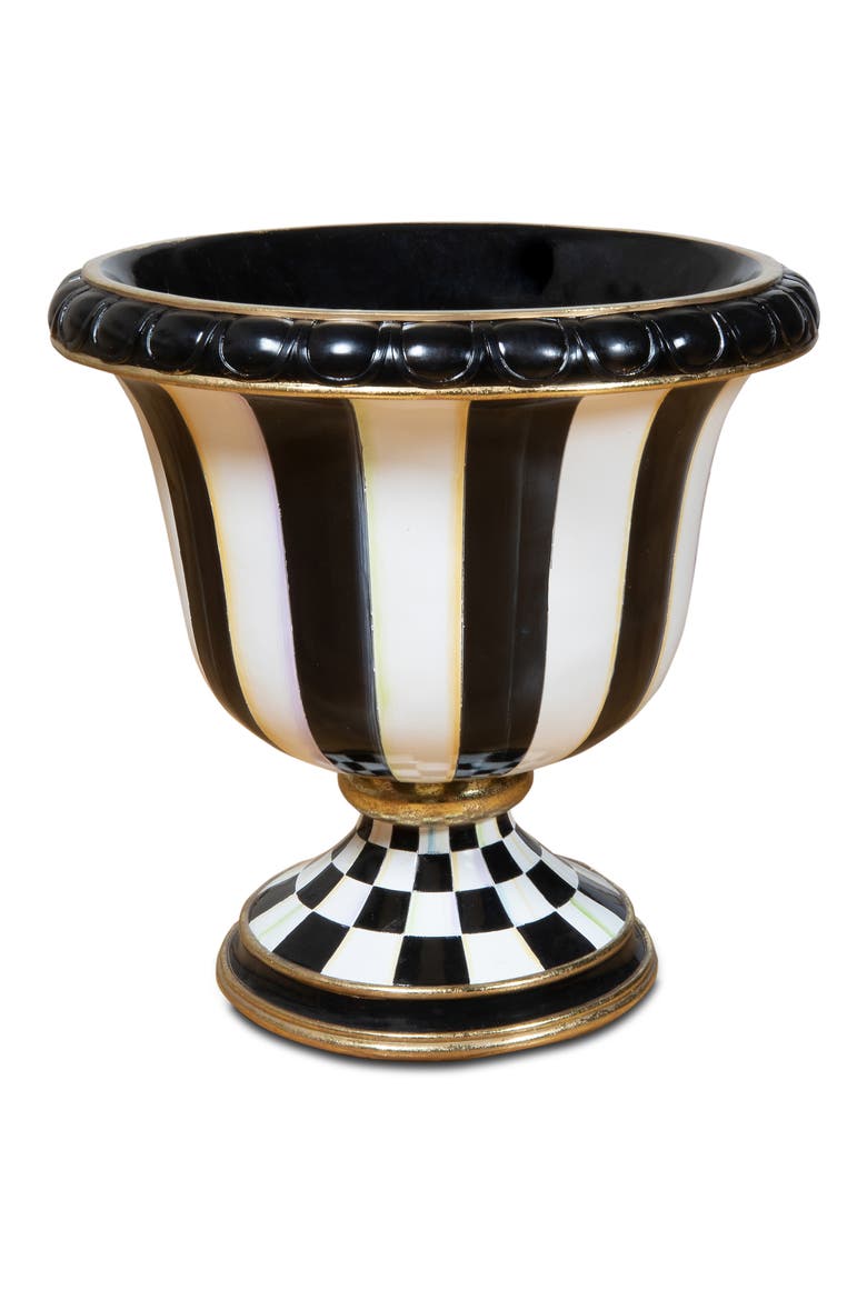 Courtly Stripe Urn, Main, color, BLACK/ WHITE