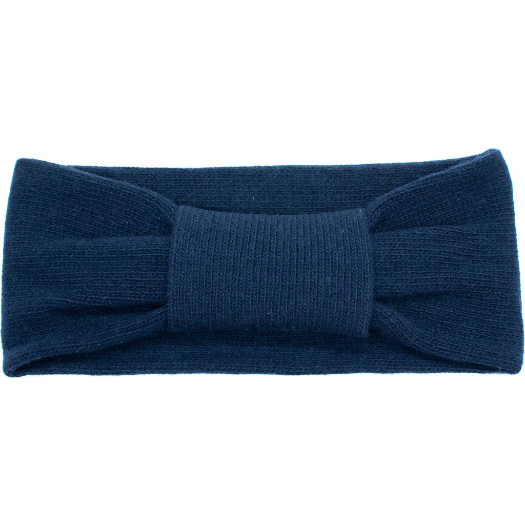 Portolano Cashmere Knot Headband In Blue