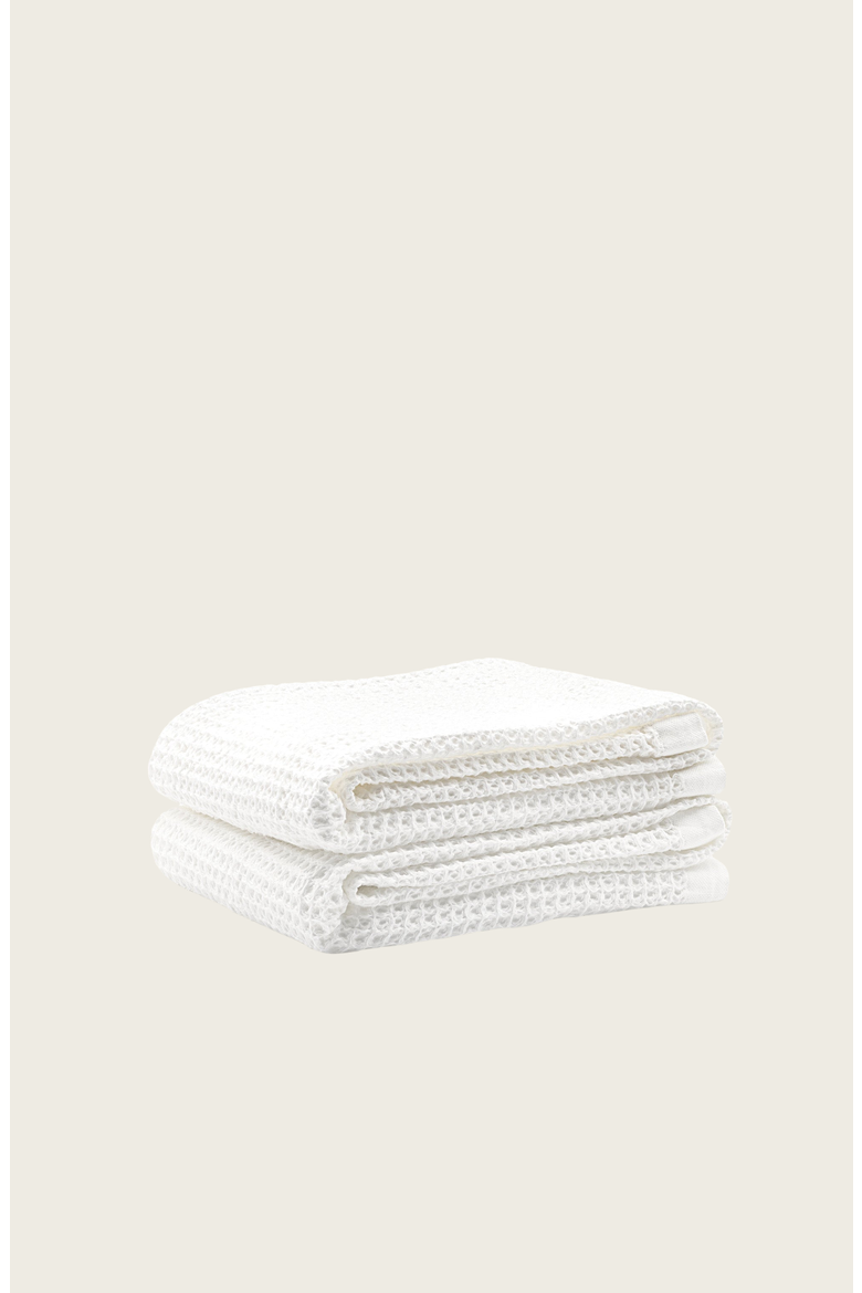 Sedona Waffle Towels, Alternate, color, White / Bath Towel Set of 2