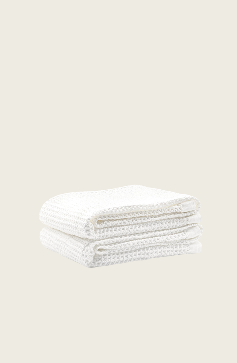 Italic Sedona Waffle Towels, Alternate, color, White / Bath Towel Set Of 2