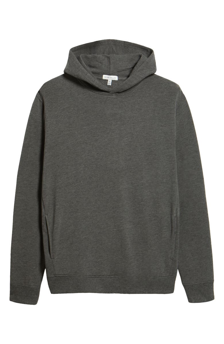 Peter Millar Oasis Cotton Blend Hoodie, Alternate, color, Charcoal