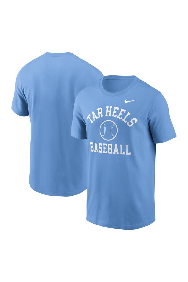 Men's Nike Carolina Blue North Carolina Tar Heels Essential Baseball Arch T-Shirt, Alternate, color, Light Blue