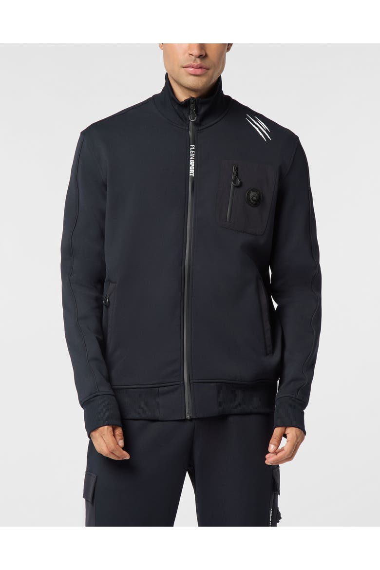 Piquet Tracksuit Jacket Scratch Men, Main, color, black