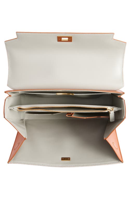 Anya Hindmarch Mortimer Canvas & Leather Top Handle Bag In Spice