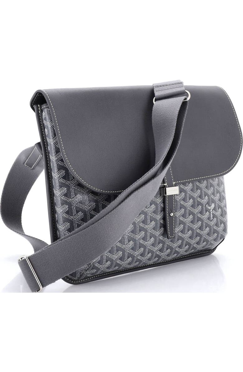 Pre-Owned Goyard Coursier Messenger Bag Coated Canvas and Leather, Alternate, color, Gray