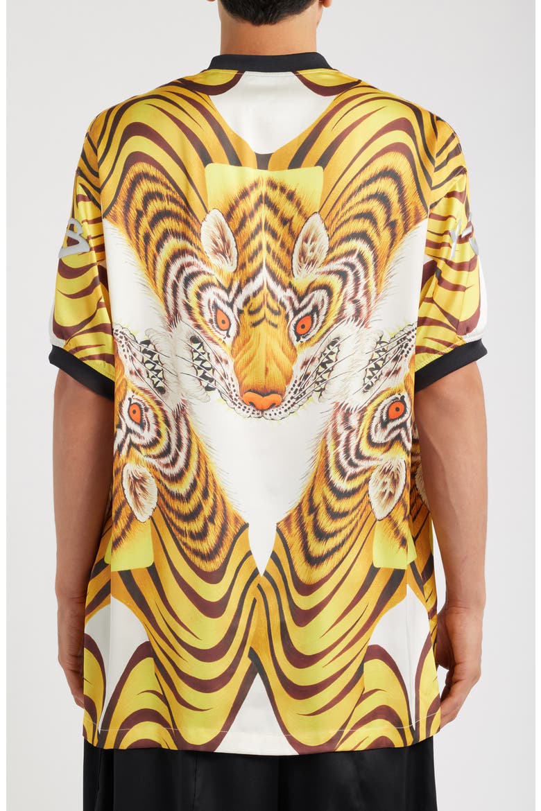 Tiger Graphic Satin Jersey Polo, Alternate, color, MULTICOLOUR