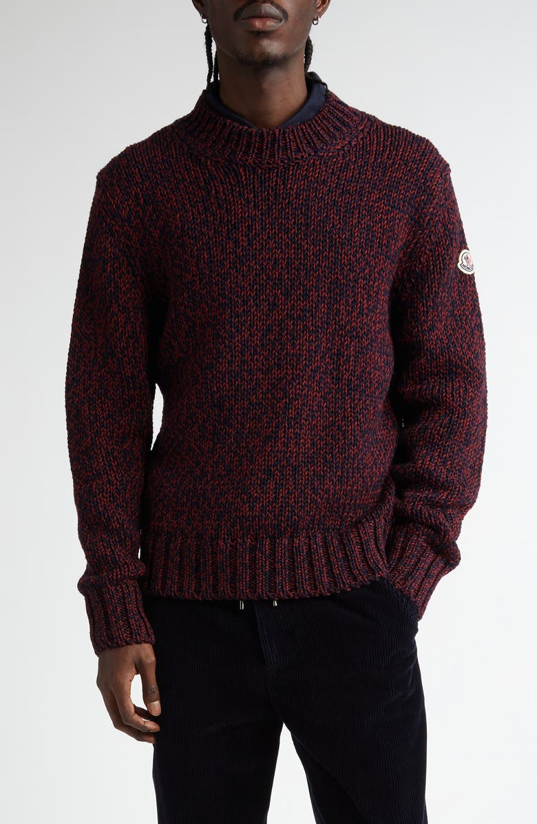 Moncler Virgin Wool Crewneck Sweater, Main, color,
