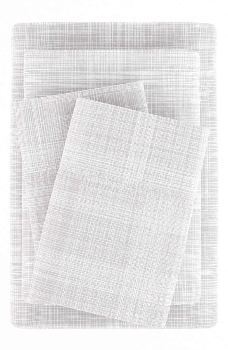 HOMESPUN HOME SPUN Premium Ultra Soft Thatch 4-Piece Bed Sheet Set, Alternate, color, Gray