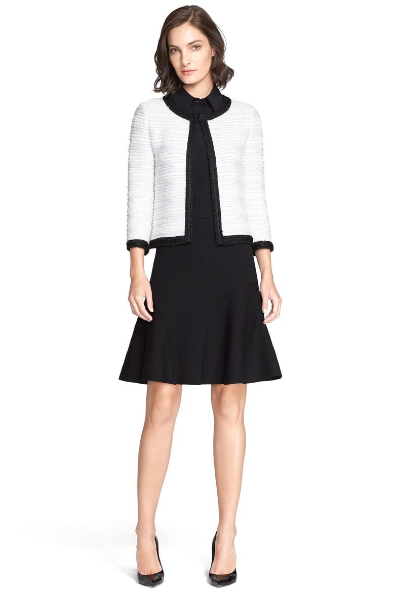 Tweed Jacket, Alternate, color, CREAM/CAVIAR