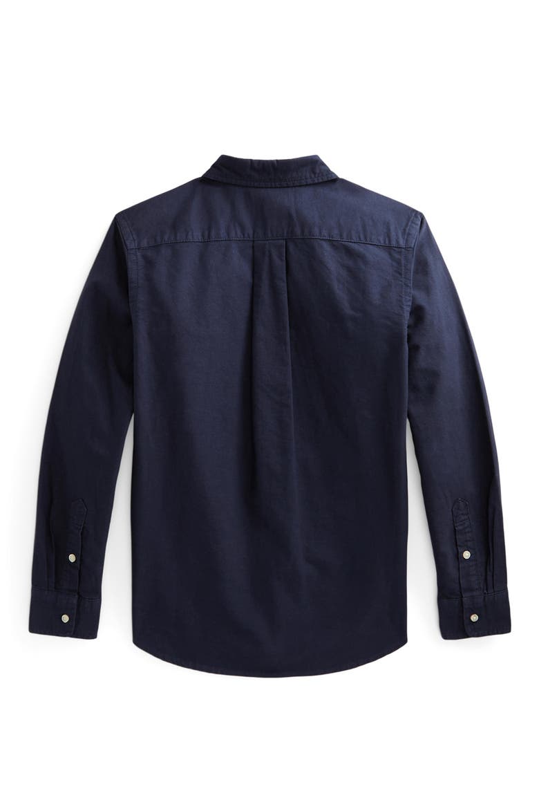 Kids' Long Sleeve Oxford Shirt, Alternate, color, RL NAVY
