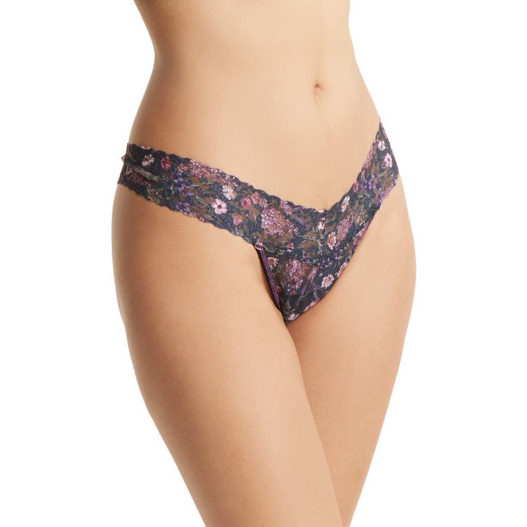 Hanky Panky Print Low Rise Thong In Brown
