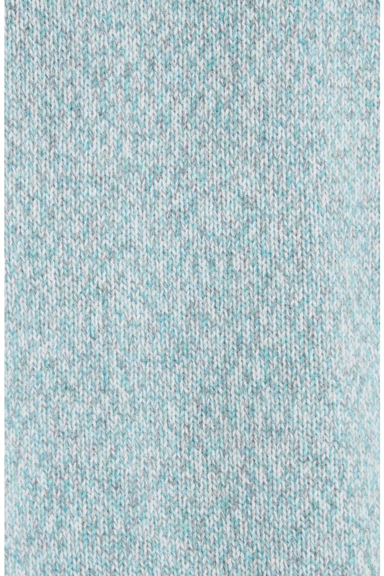 High/Low Cashmere Tweed Sweater, Alternate, color, AQUA SMOKE TWEED