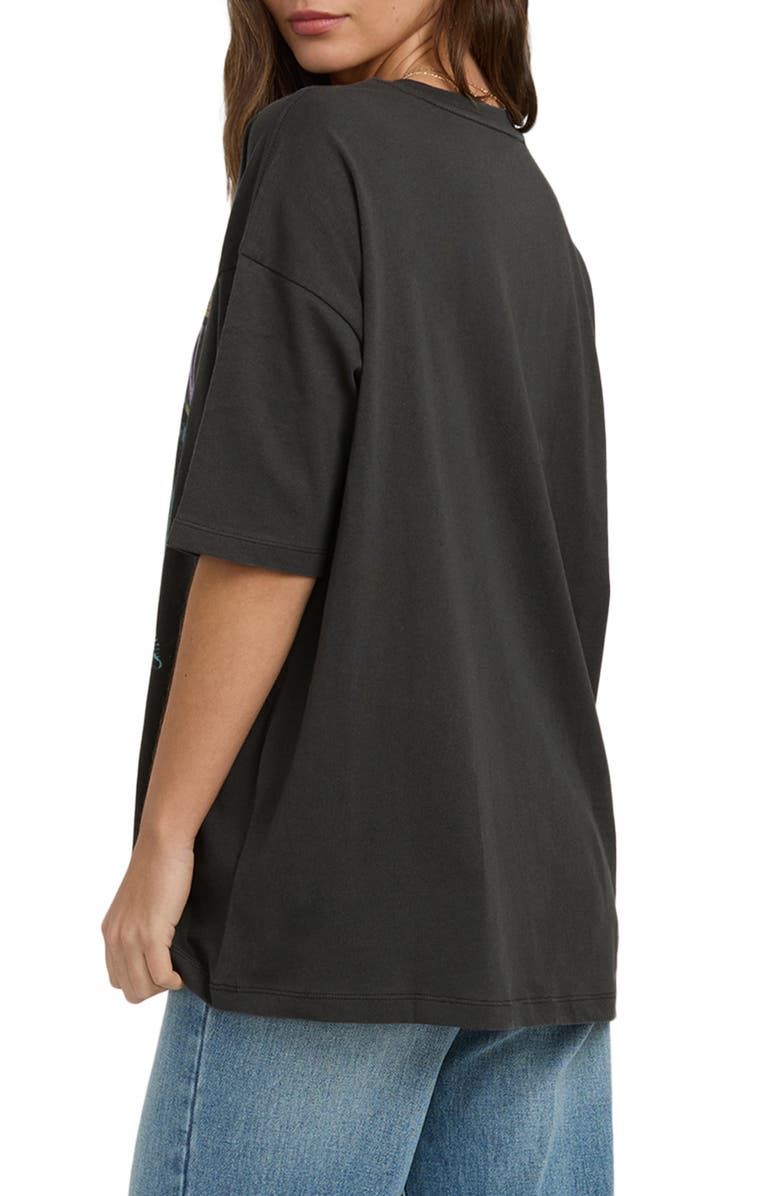 Billabong Counting Stars Oversize Cotton Graphic T-Shirt, Alternate, color, Off Black