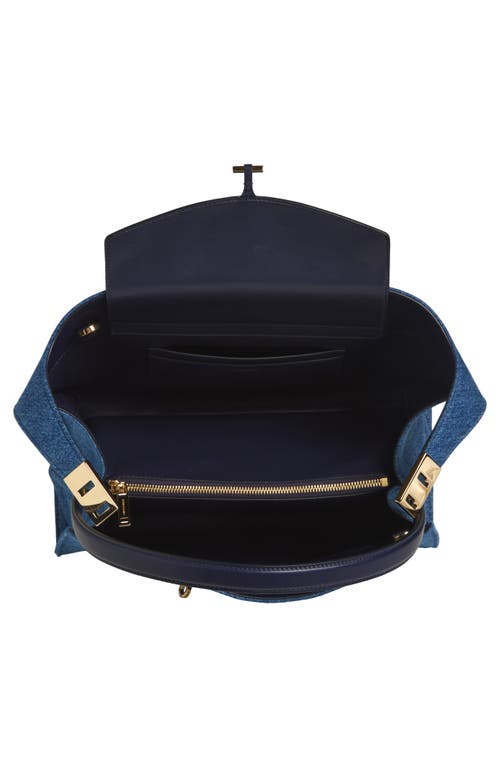 Shop Ferragamo Small Hug Denim Shoulder Bag