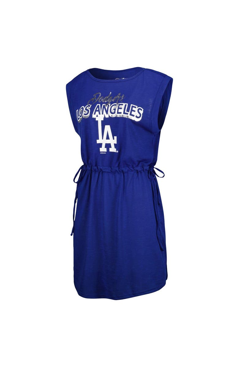 G-III 4HER BY CARL BANKS Women's G-III 4Her by Carl Banks Royal Los Angeles Dodgers G.O.A.T Swimsuit Cover-Up Dress, Alternate, color, 