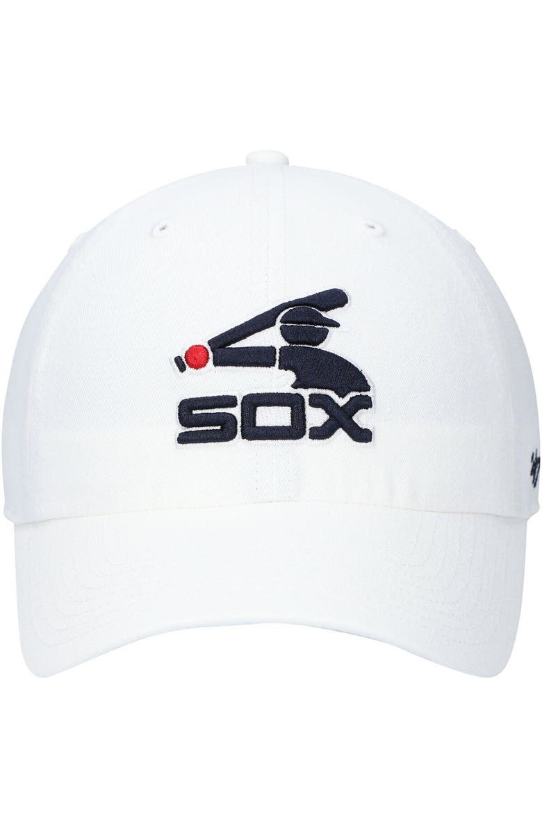 '47 Men's '47 White Chicago White Sox 1976 Logo Cooperstown Collection Clean Up Adjustable Hat, Alternate, color, White