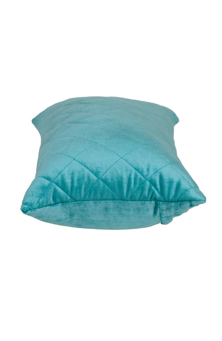 PARKLAND COLLECTION Milo Quilted Throw Pillow, Alternate, color, Aqua