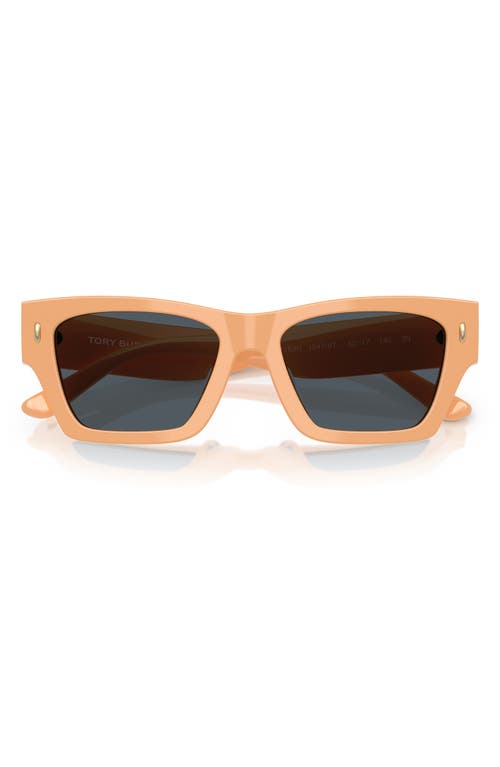 Tory Burch 52mm Rectangular Sunglasses In Dark Grey