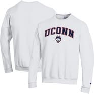 Champion Men's Champion White UConn Huskies Arch Over Logo Pullover Sweatshirt