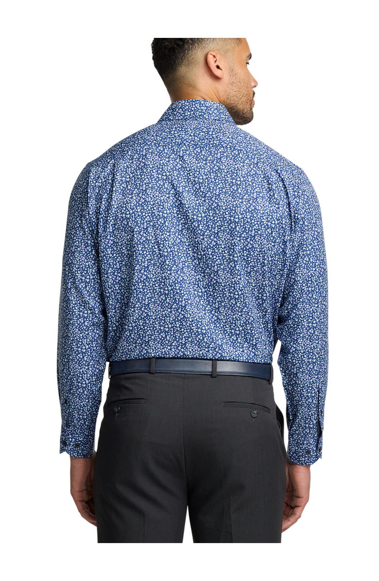 Paul Fredrick Performance Stretch Floral Casual Shirt, Alternate, color, Navy/Purple