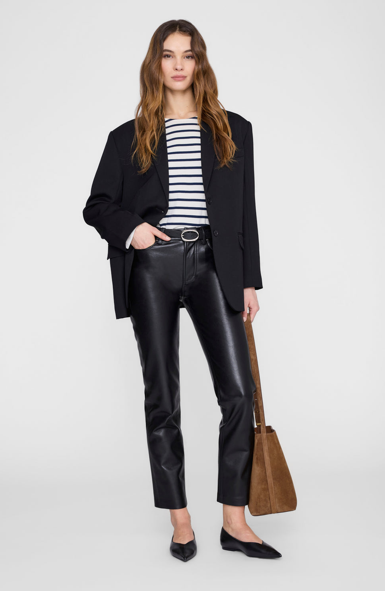 ANINE BING Newton Tee, Alternate, color, Navy Stripe