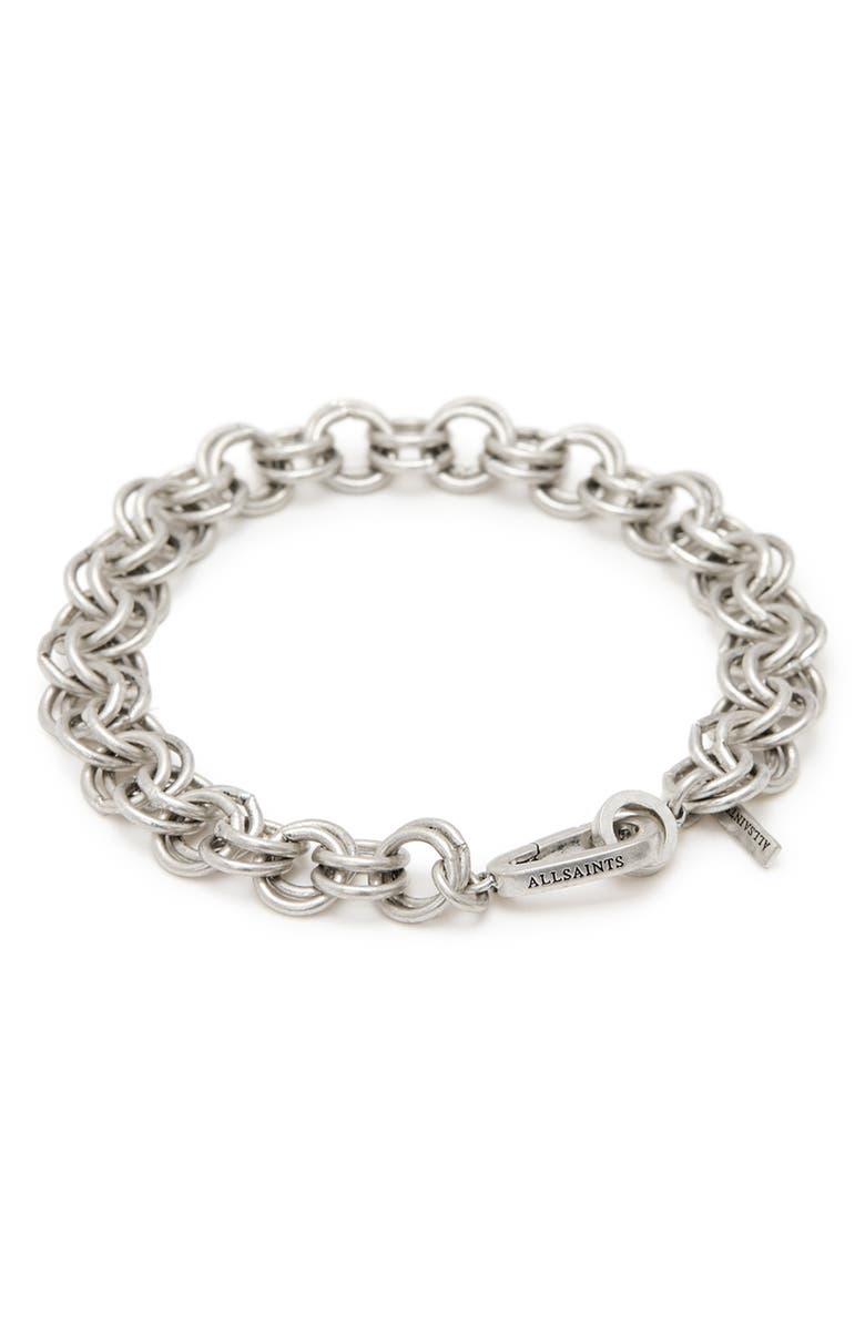 AllSaints Men's Rolo Chain Bracelet, Alternate, color, Warm Silver