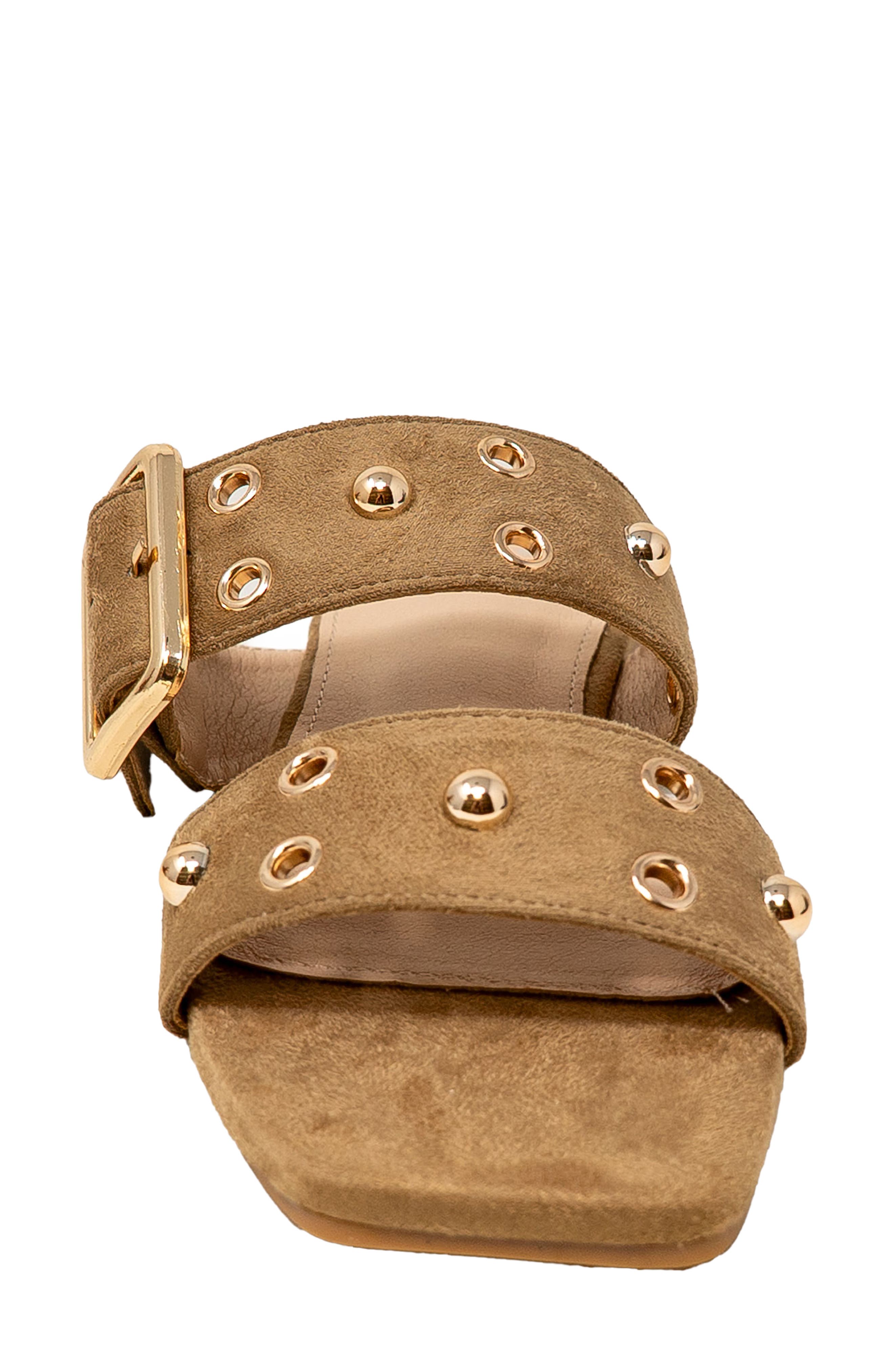 Eve Double Strap Slide Sandal, Alternate, color, TAUPE SUEDE