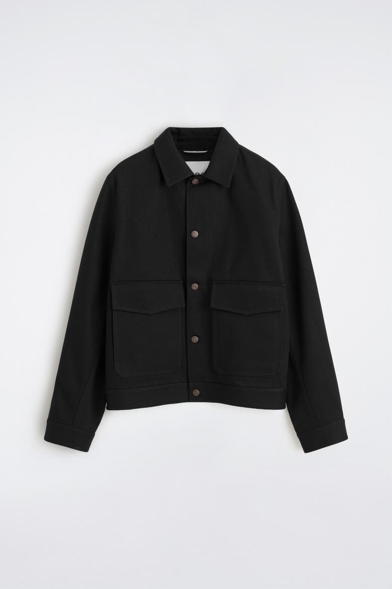 Raw Selvedge Denim Jacket, Alternate, color, BLACK